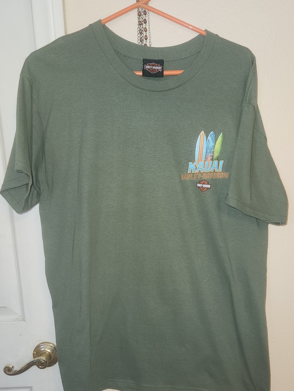 Harley-Davidson Olive Green Kauai Surf Graphic Tee